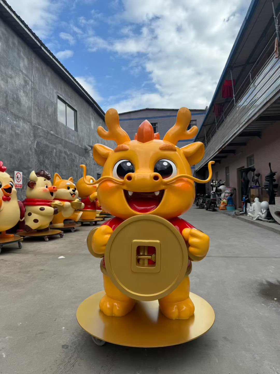 FRP Cartoon Sculptures of 12 Chinese Zodiac Animals