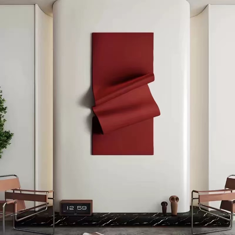 Twisted Ribbon Metal Wall Sculpture