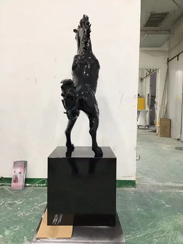 FRP Rearing Horse Floor Art Sculpture