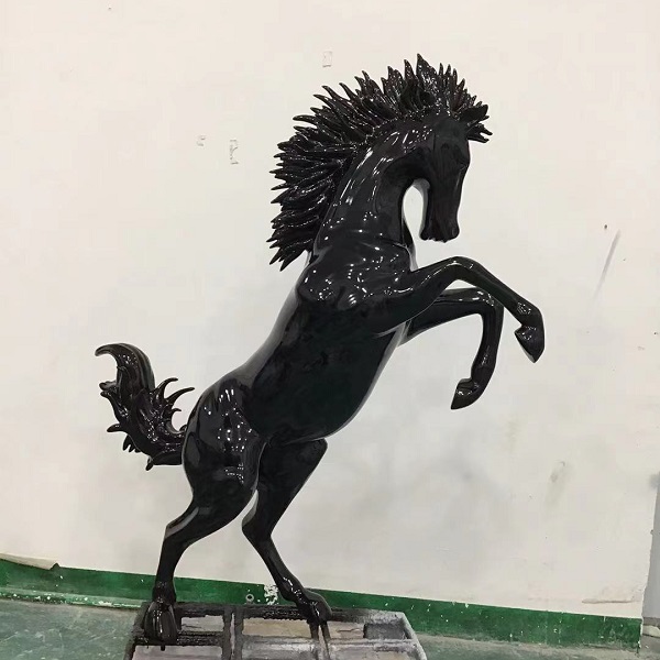 FRP Rearing Horse Floor Art Sculpture